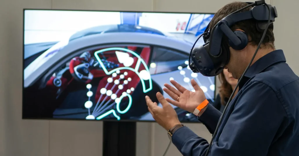 A person playing the games with amazing features.
