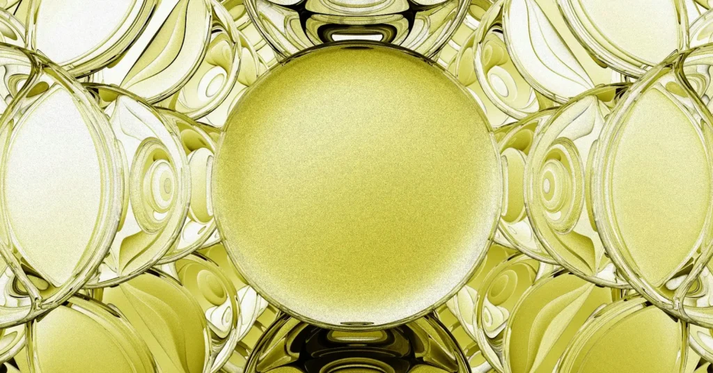 Types of fat present in the caramel. Structure of atoms or molecules in a substance.