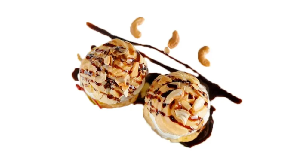 A dessert showcasing the impact of fat in caramel, highlighting its rich texture and glossy finish.
