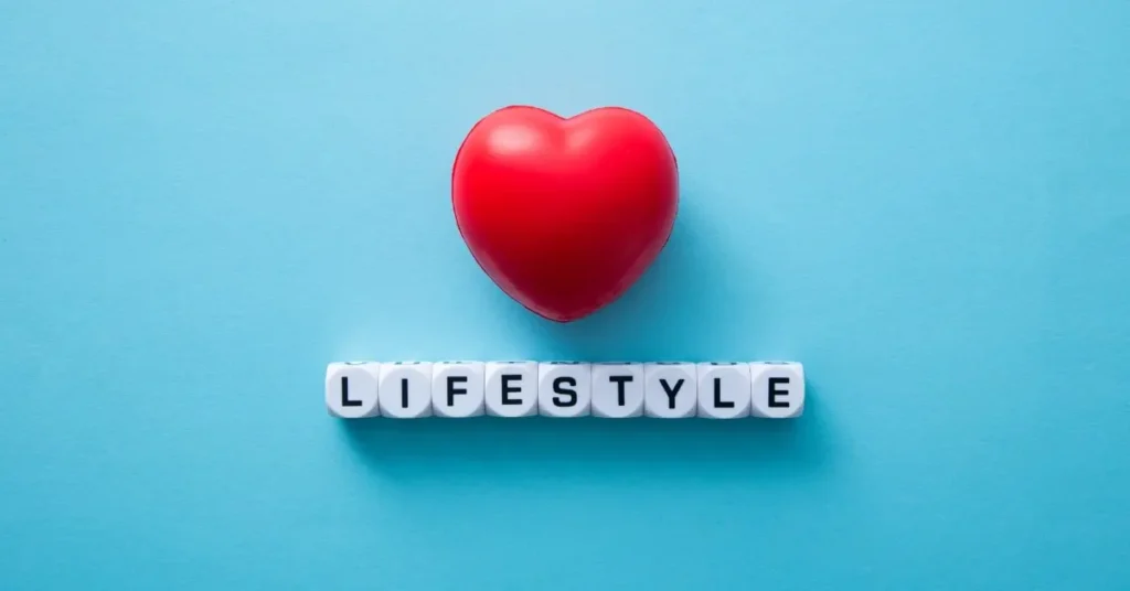 A picture showing heart and also writing of lifestyle. means a healthy lifestyle.