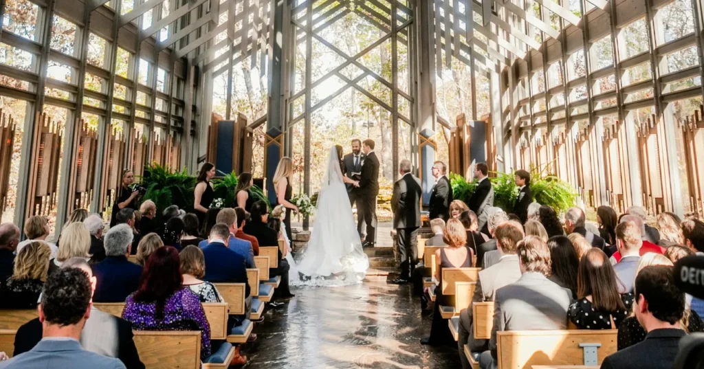 Marriage ceremony with modern vows