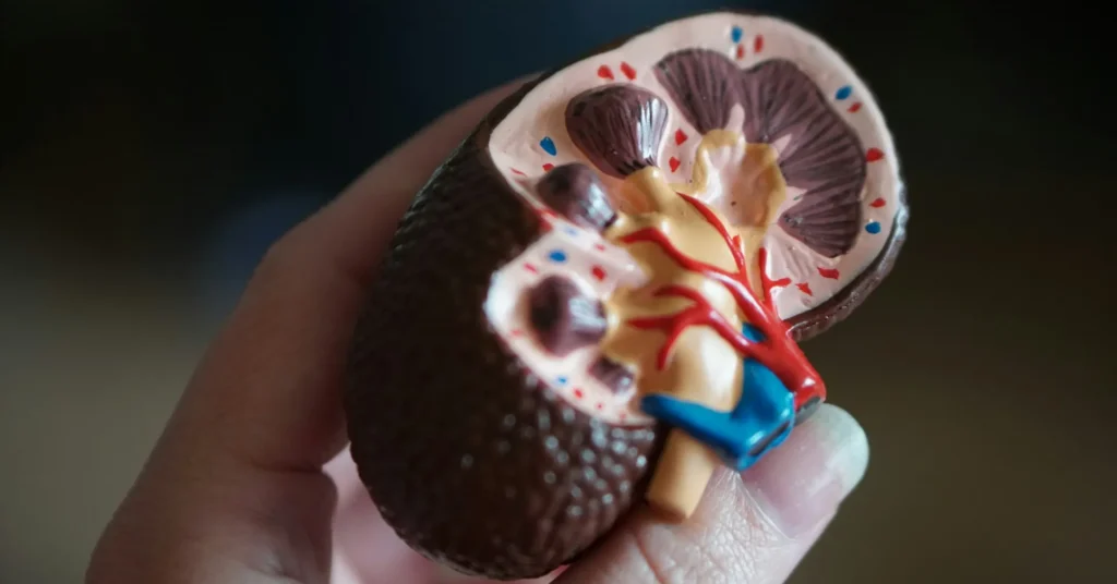 Internal structure of the kidney.